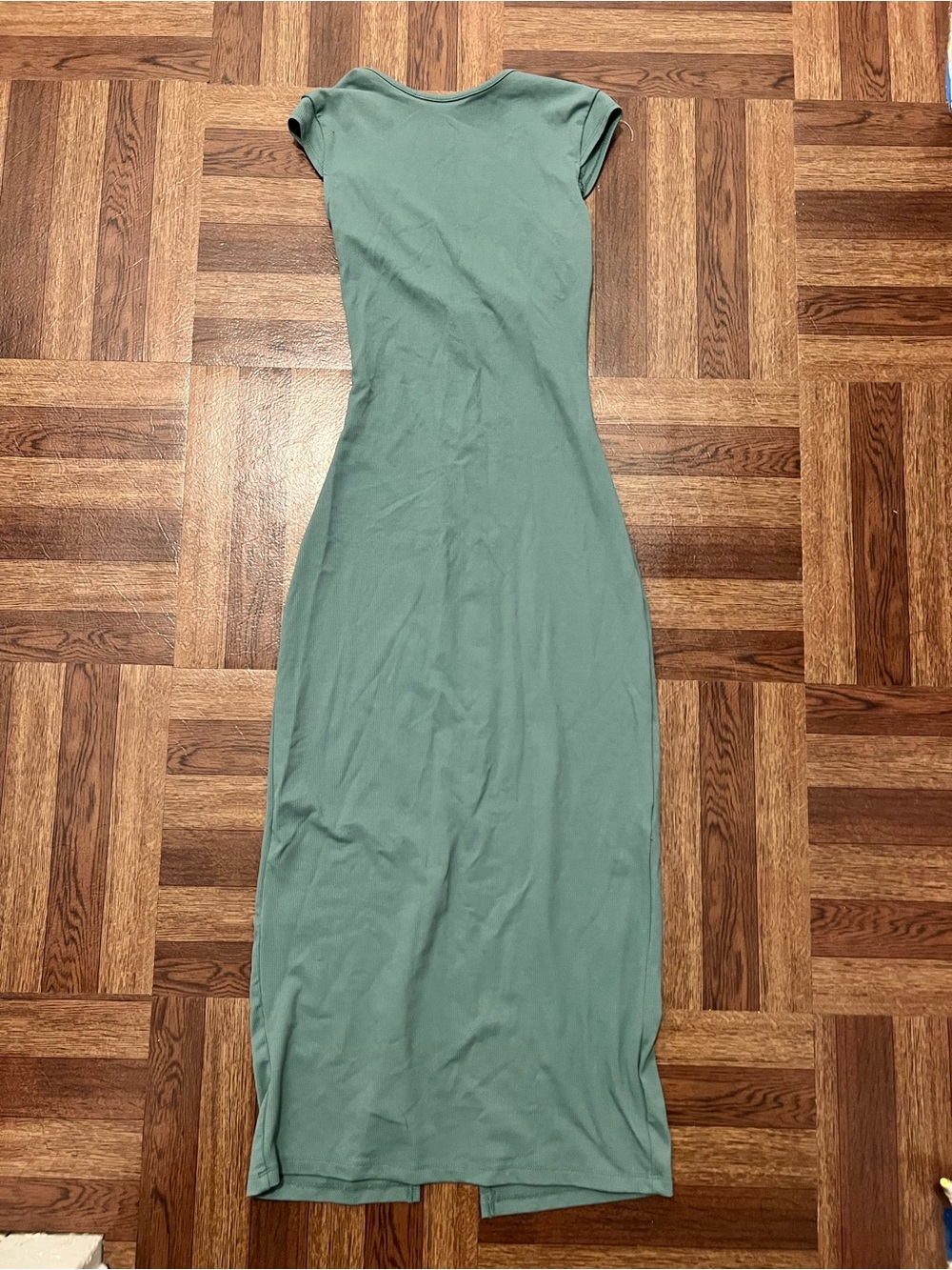 wild fable Mint Green Slim-Fit Maxi Dress